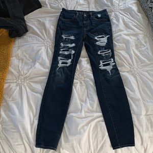 American Eagle ripped skinny jeans